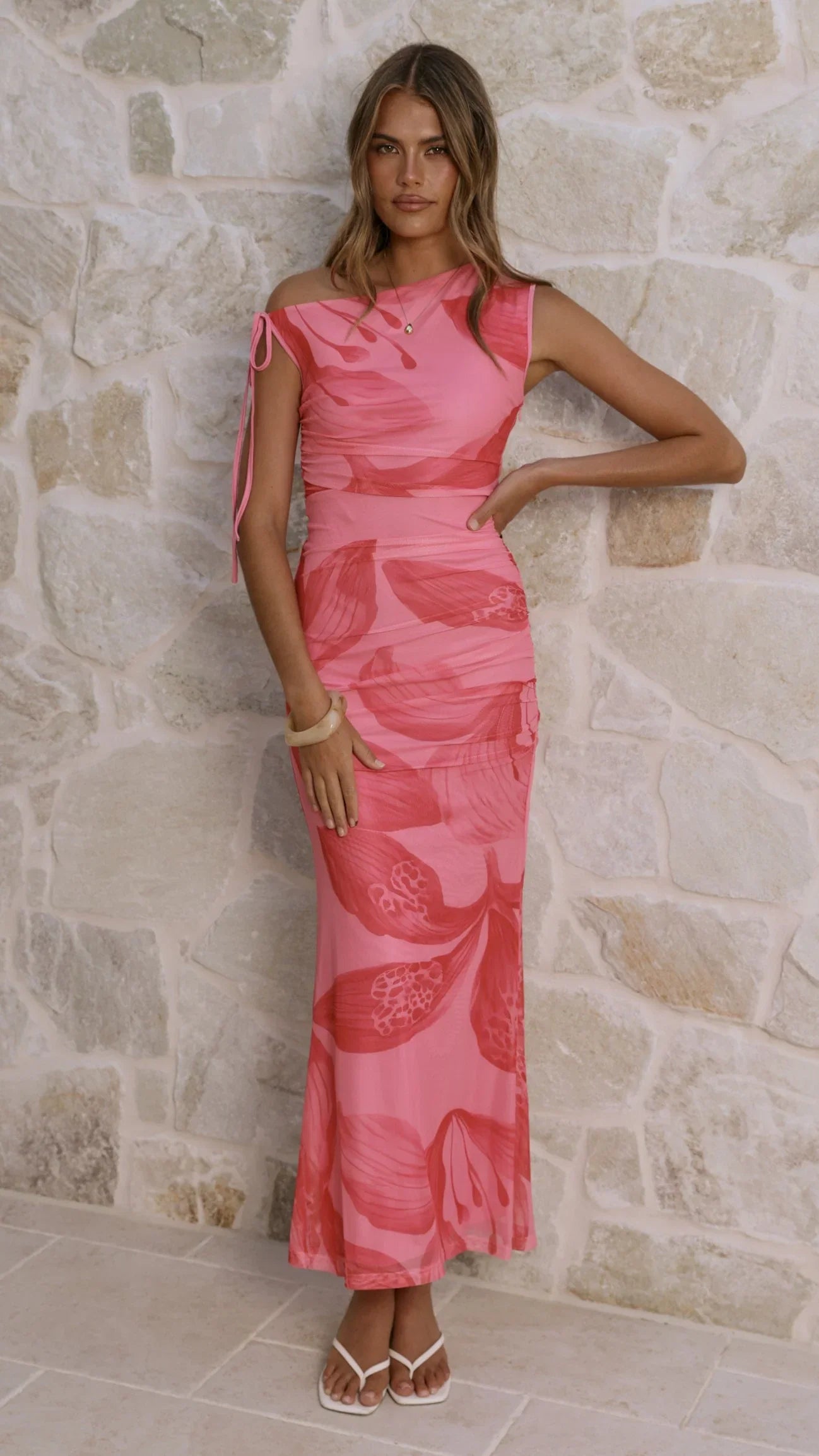 Seona Maxi Dress Pink Floral