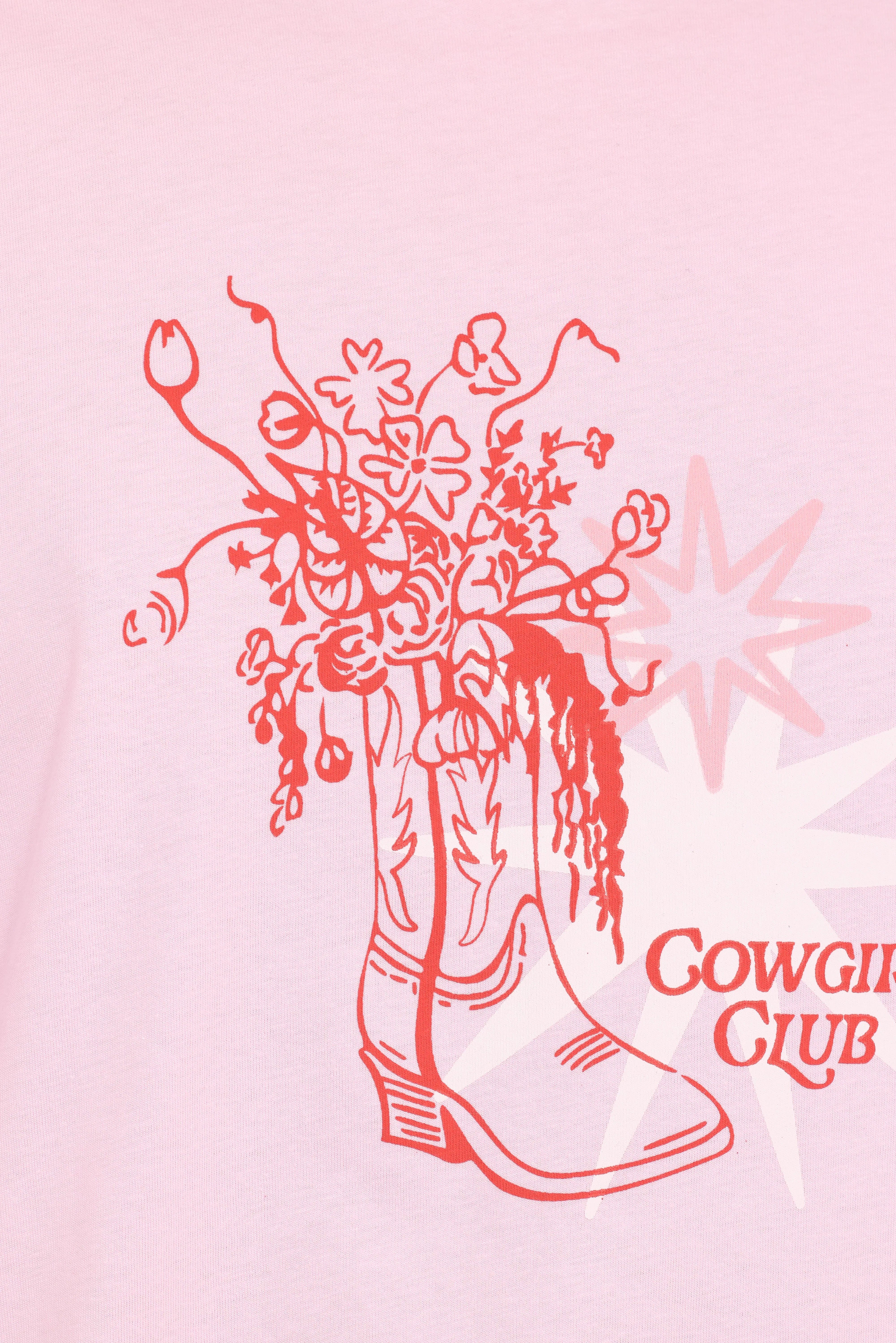 Alanna Cowgirl Club Graphic Tee Pink