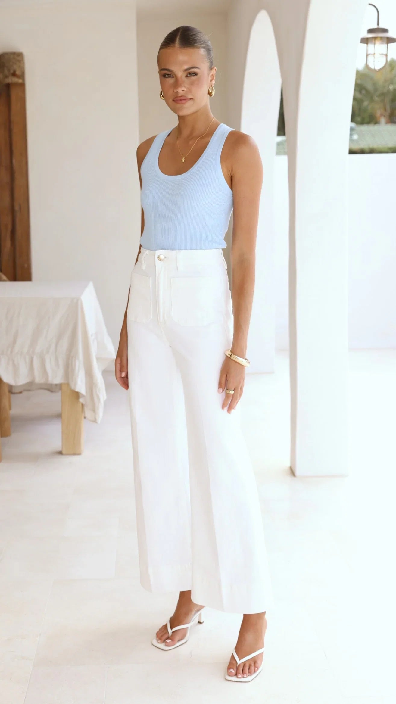 Rollas Sailor Jean White Gold