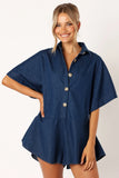 Harriette Romper Dark Denim