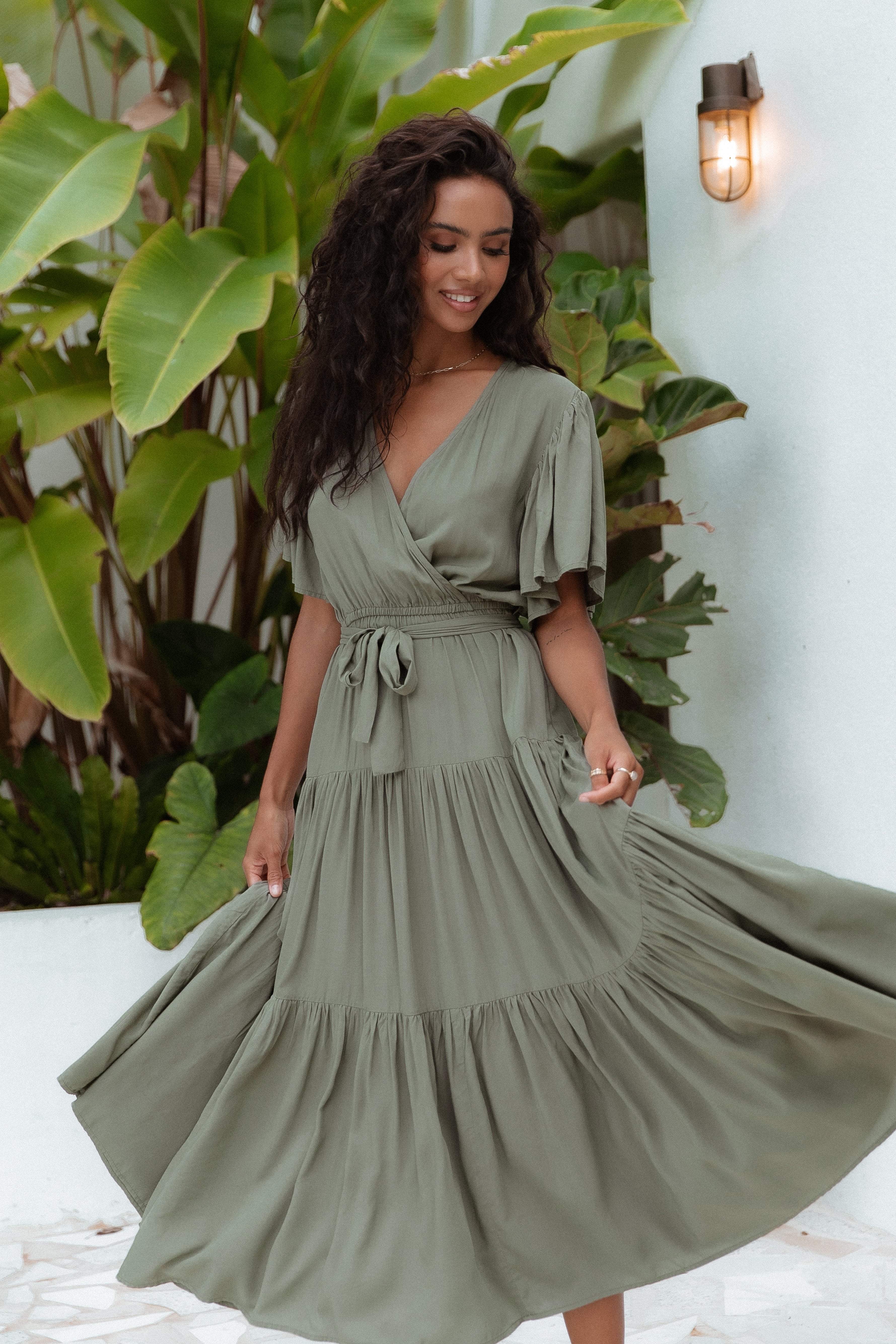 Barker Dress Olive