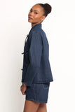 Avon Bow Front Denim Shacket Denim