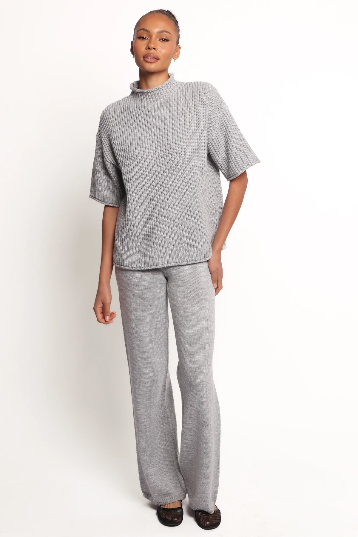 Remii Knit Pant Set Grey
