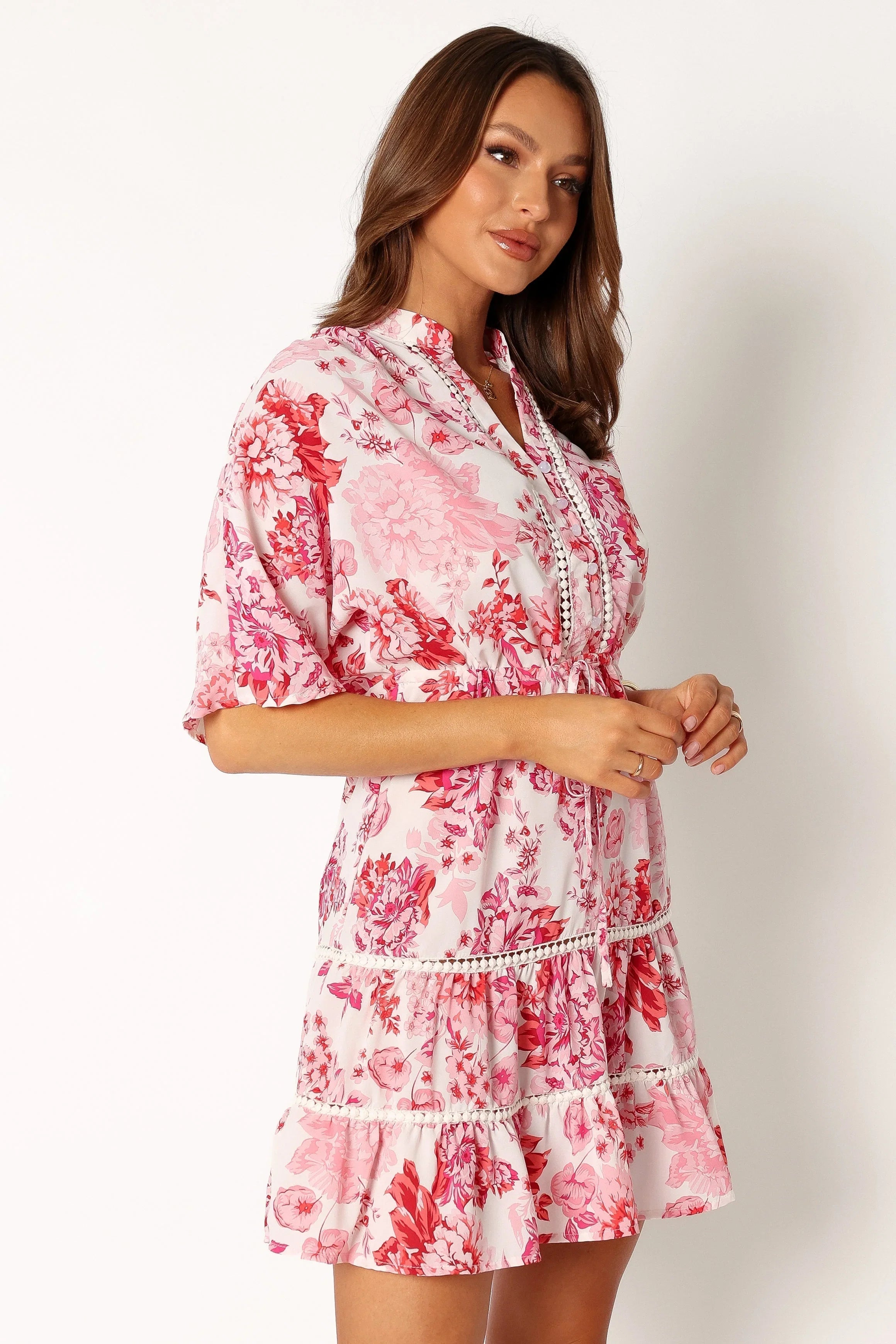 Sienna Long Sleeve Mini Dress Pink