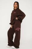 Studio 17 Raven Wide Leg Sweatpants Chocolate