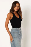 Emily Rib Top Black