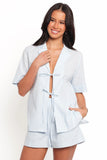 Aaliyah Cotton Shorts Pale Blue