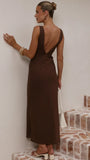 Sammie Linen Maxi Dress Chocolate