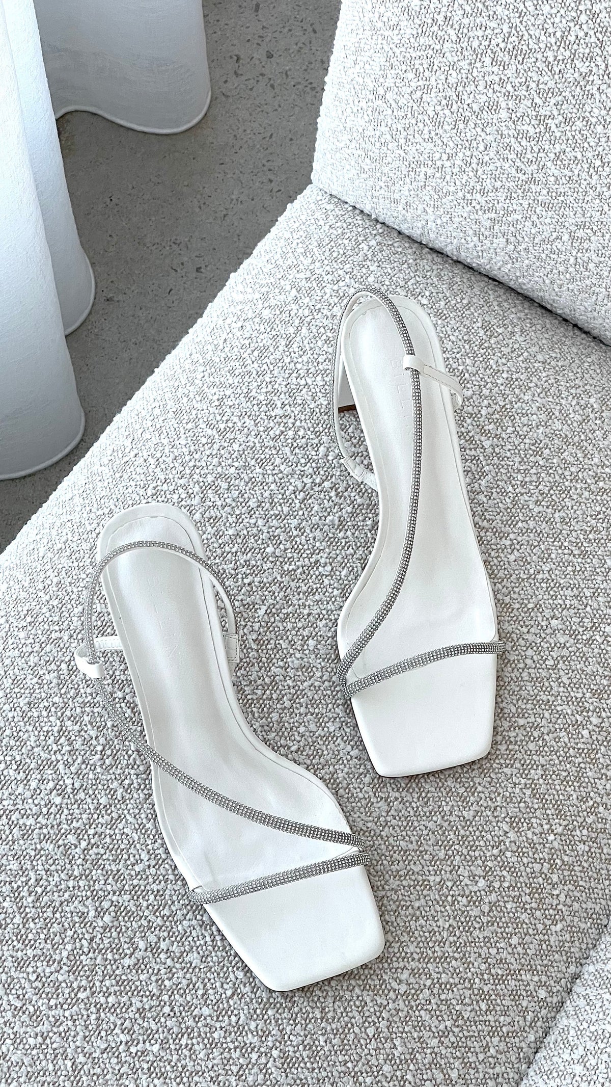 Kaye Heels White Diamante