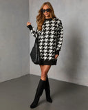 Carden Houndstooth Sweater Dress