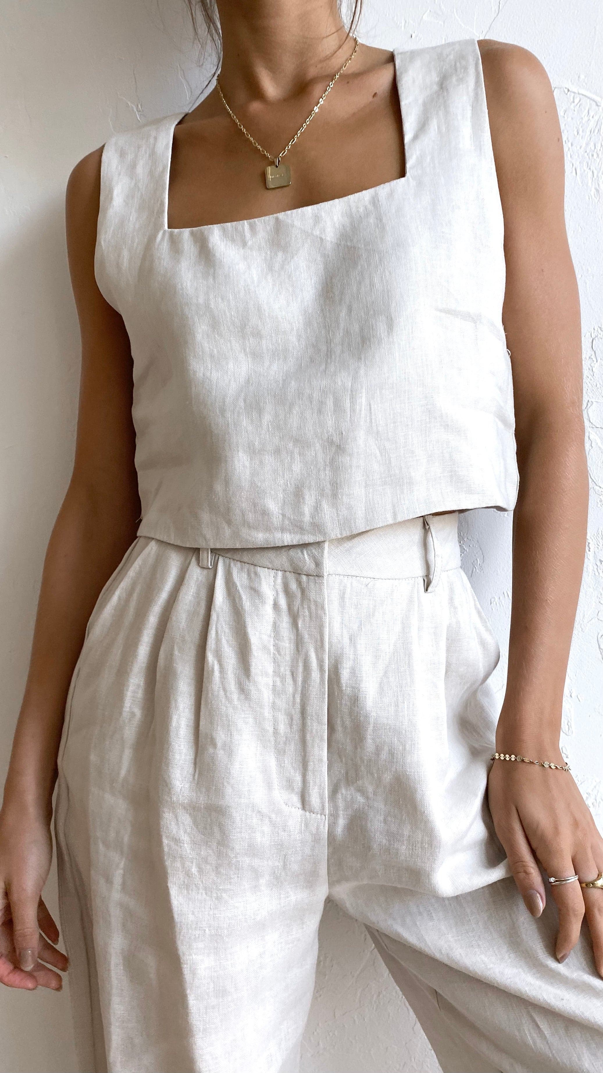 Tillie Crop Top Oatmeal