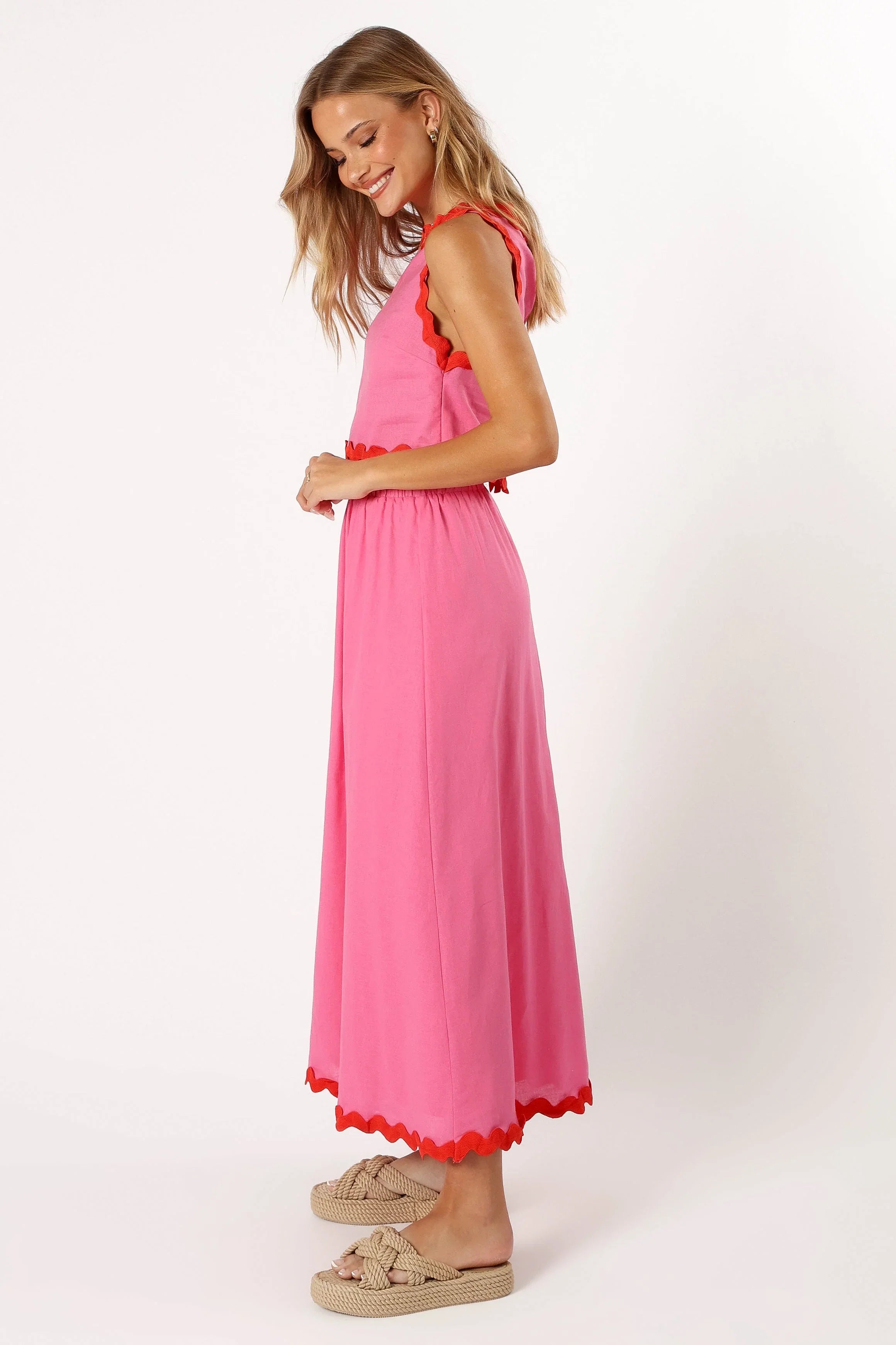 Chrissy Two Piece Set Pink Red