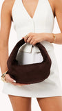 Renee Shoulder Bag Chocolate Suede
