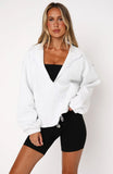 Dont Look Now Zip Front Sweater Grey Marle