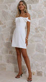 Taylor Bow Mini Dress White