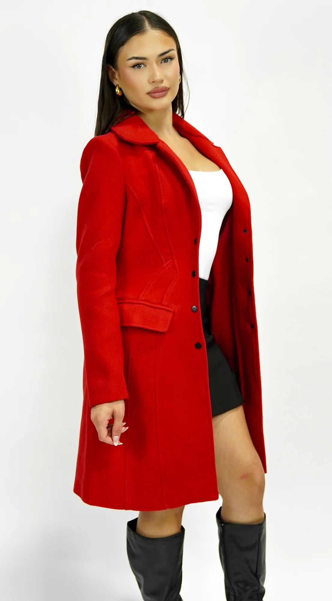 Align Tailored Front Button Peacoat Red