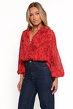 Marni Top Red Floral