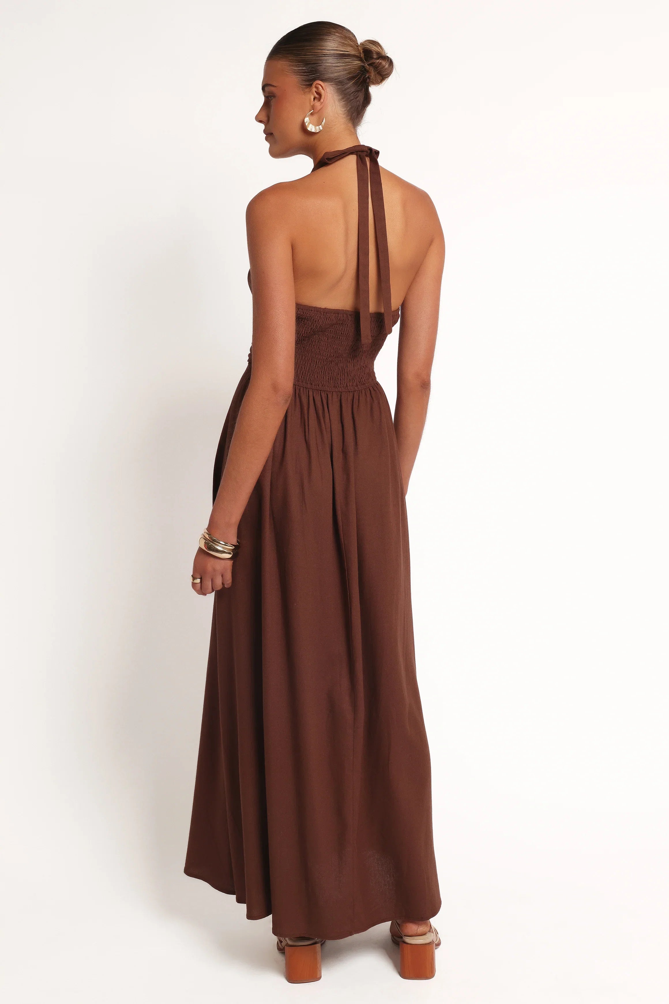 Marie Halterneck Maxi Dress Chocolate