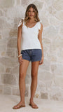 Emma Bow Top White