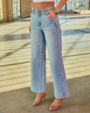 Edmonds Stretch High Rise Wide Leg Jeans