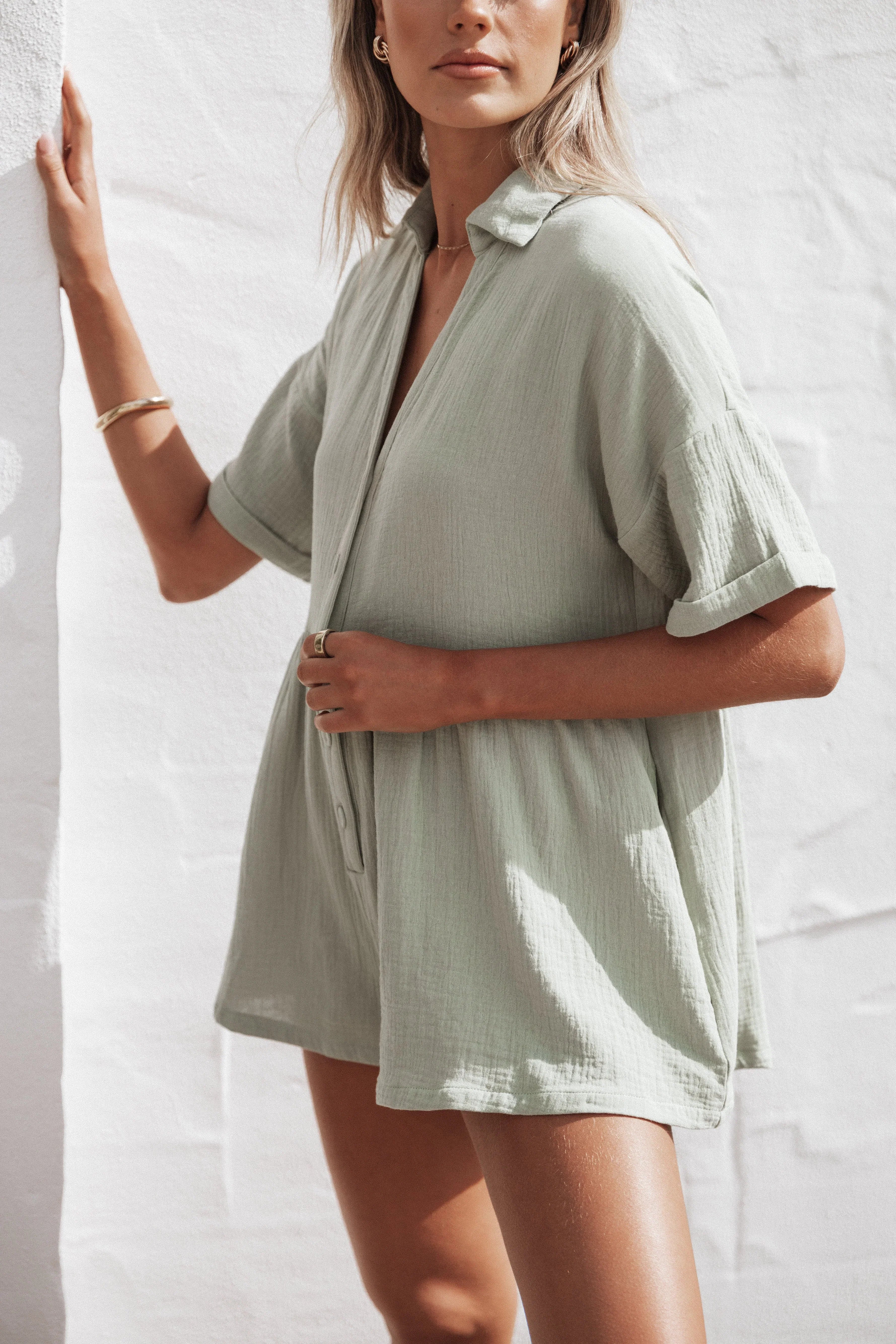 Winny Romper Sage Green