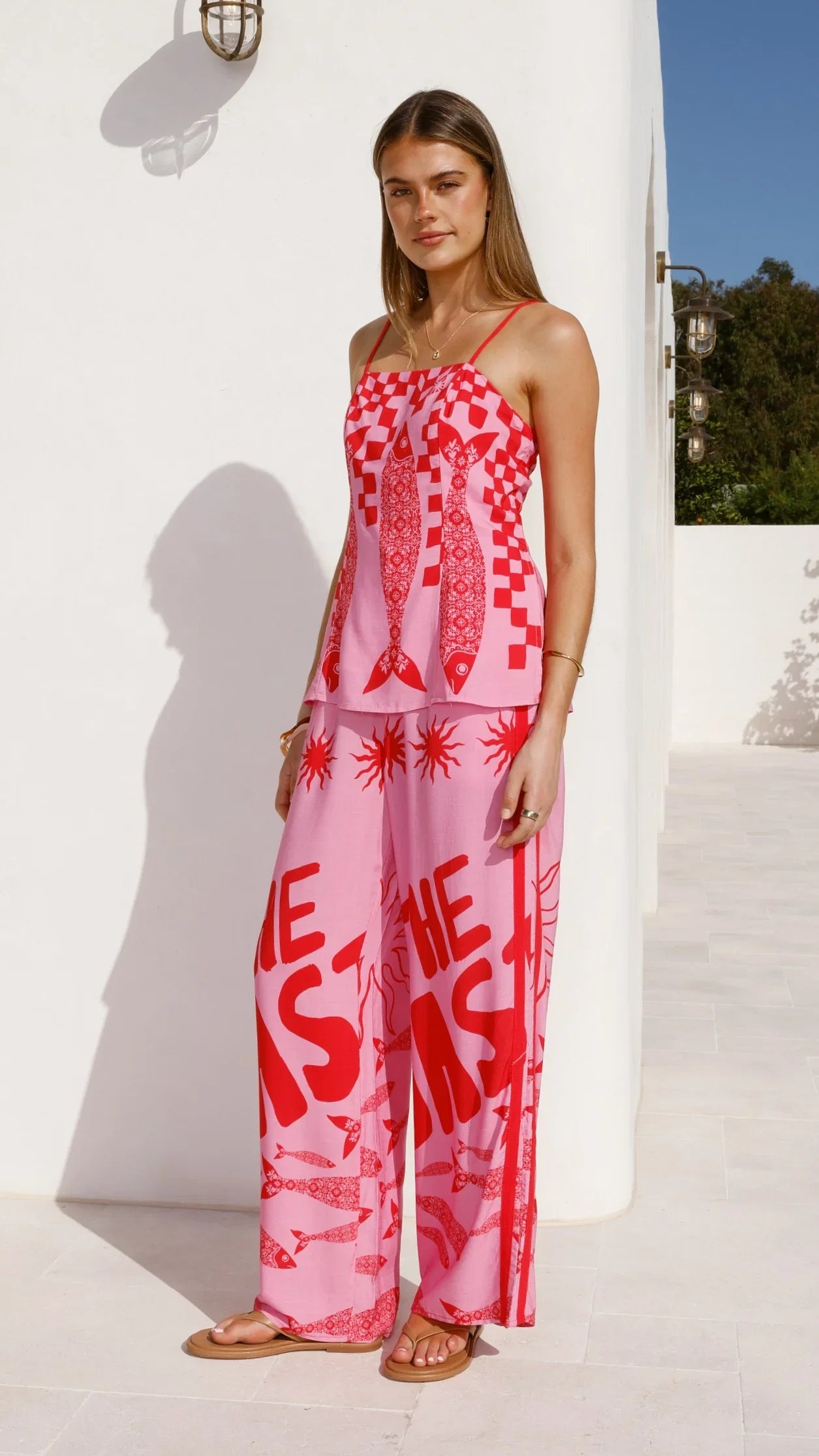 Kanya Pants Pink Red Tide