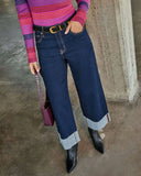 Alida Super Stretch High Rise Wide Leg Jeans