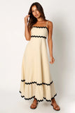 Yana Maxi Dress Cream Black