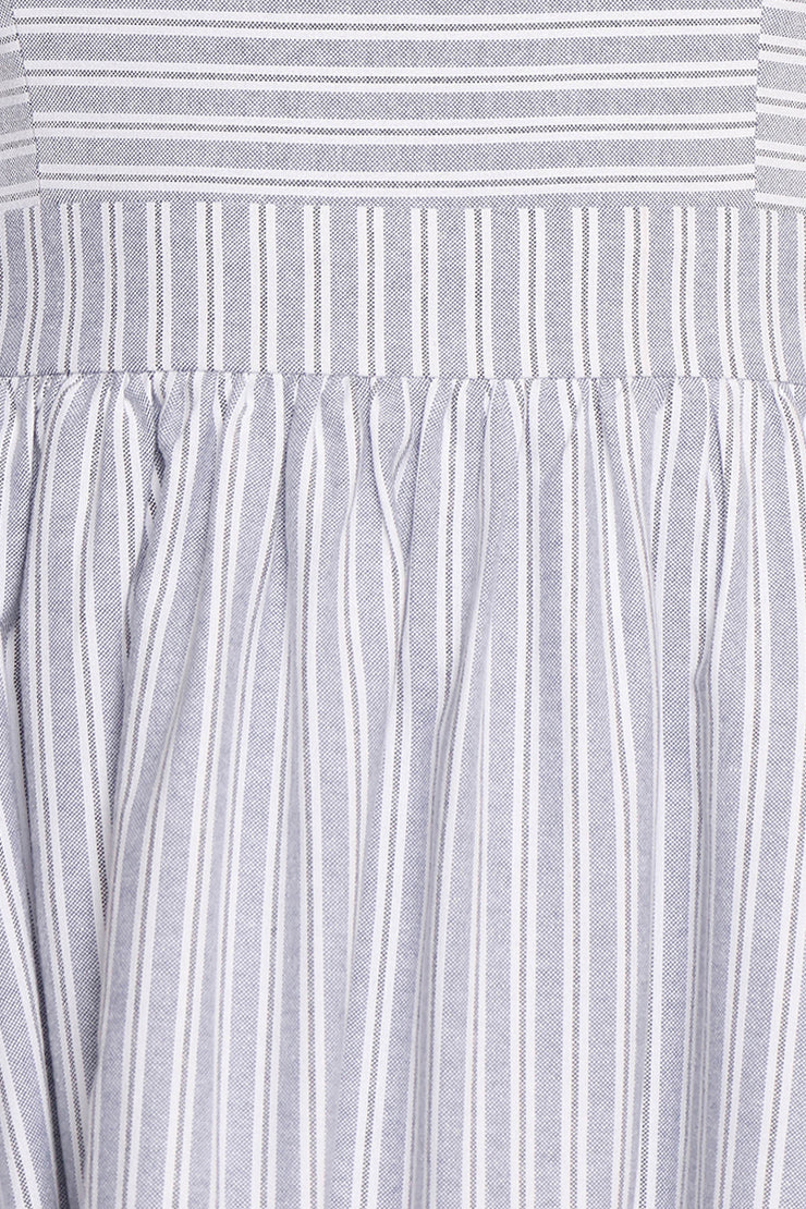 Johanna Midi Dress Grey White
