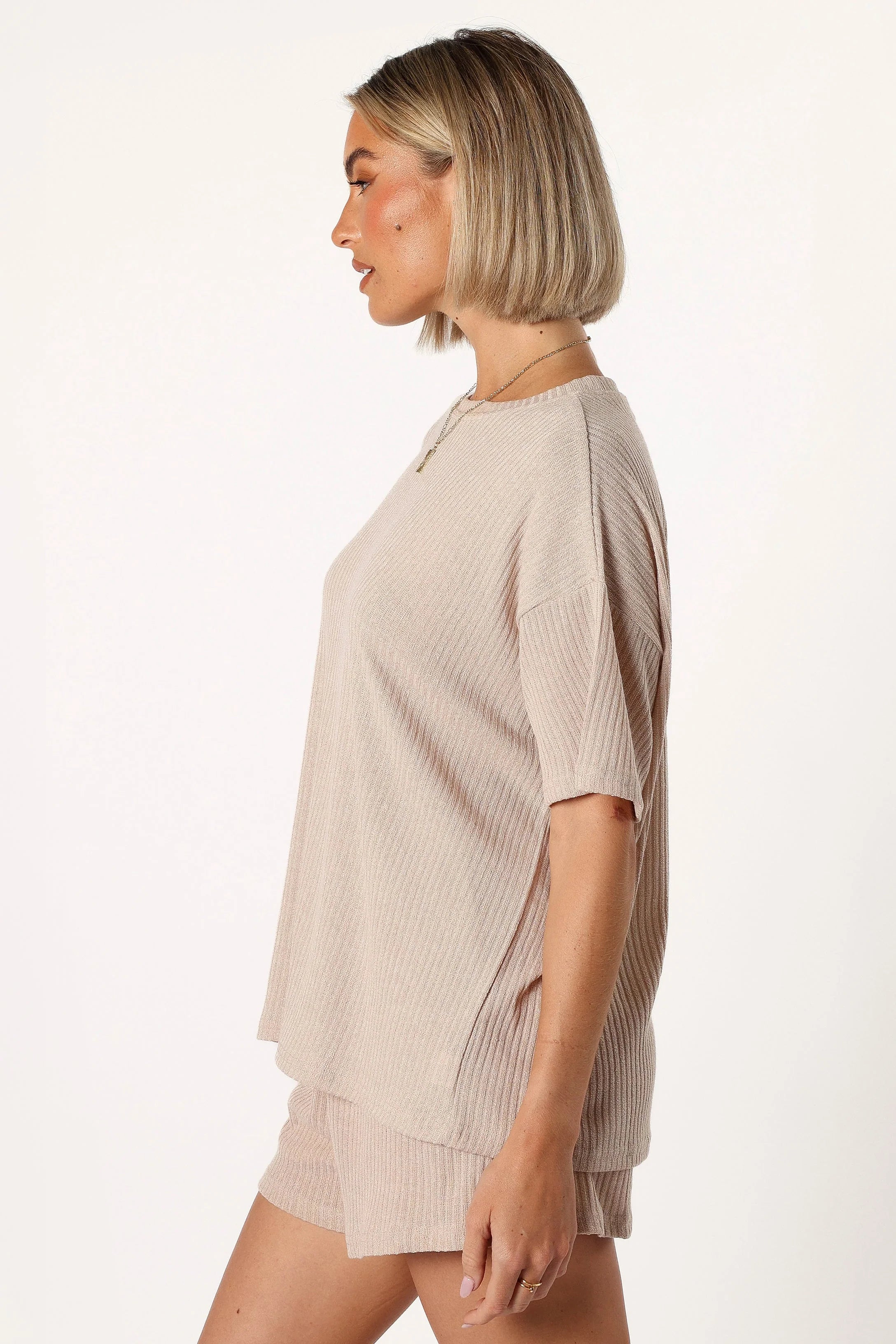 Granger Knit Short Set Tan