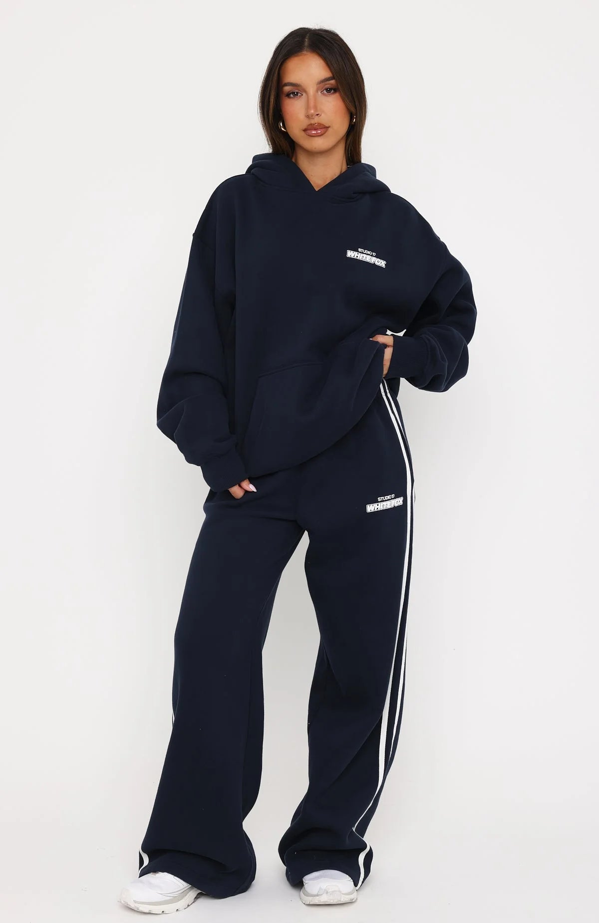 Studio 17 Spencer Oversized Hoodie Navy