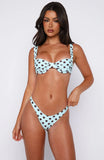 Balia Bikini Top Blue Choc Polka Dot