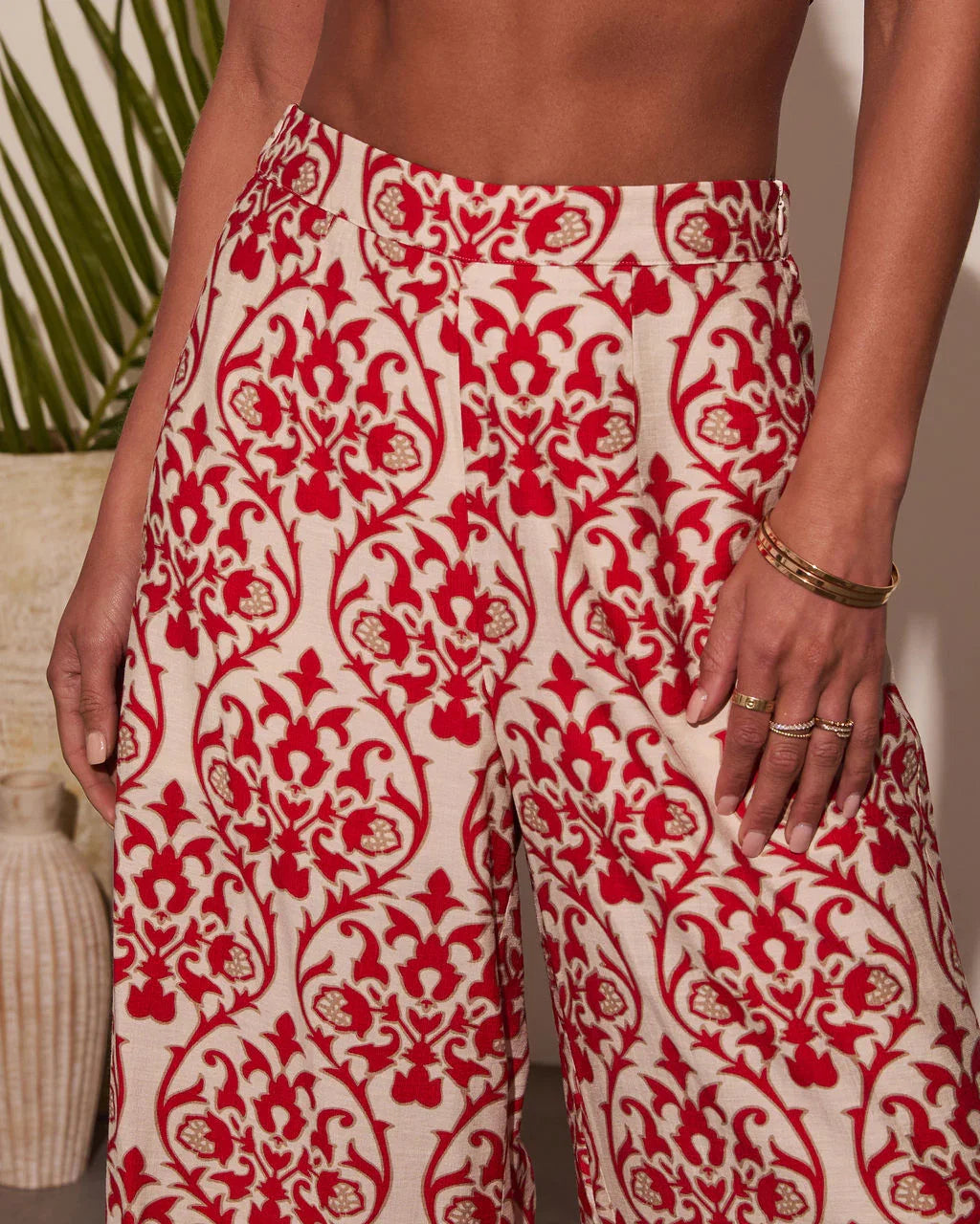 Deep Trance Abstract Wide Leg Pants