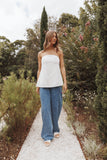 Kendall Straight Leg Jeans Embroidery Medium Wash