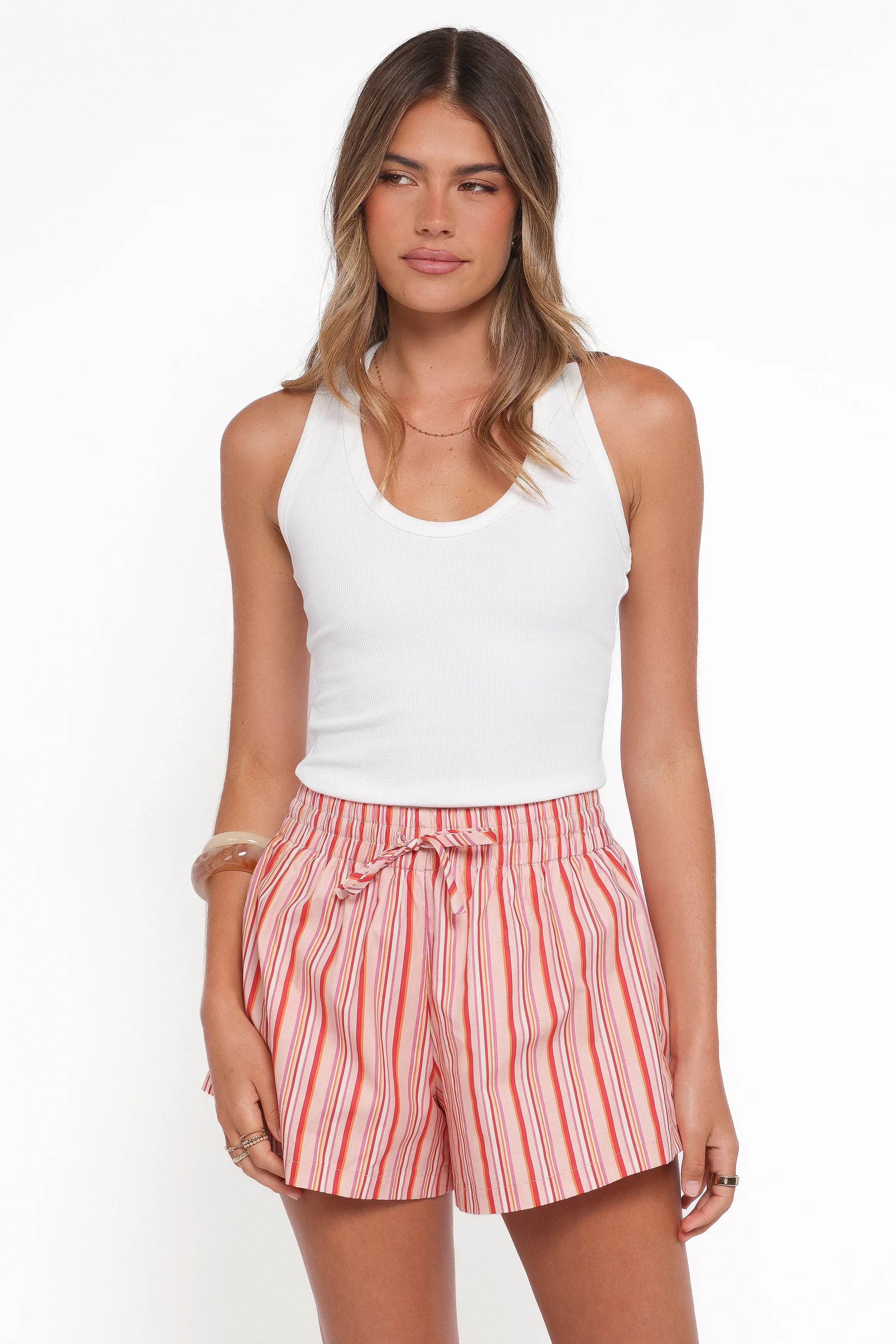 Mattina Shorts Peach Stripe
