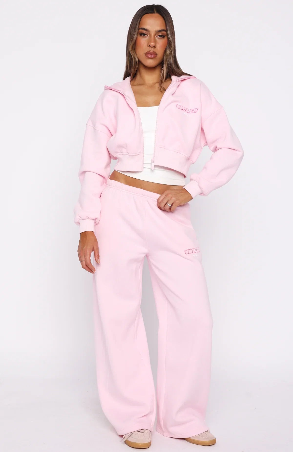 Vol 1 Cropped Zip Front Hoodie Posy
