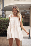 Wells Mini Dress Tan Swirl