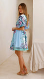 Dali Mini Dress Island Bloom Blue
