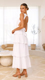 Anastasia Backless Maxi Dress White