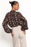 Marni Top Brown Ditsy
