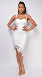 Secret Love White Bandage Lace Bustier Dress