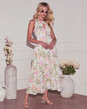 Daija Floral Keyhole Midi Dress
