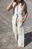 Trula Wide Leg Pant Oatmeal