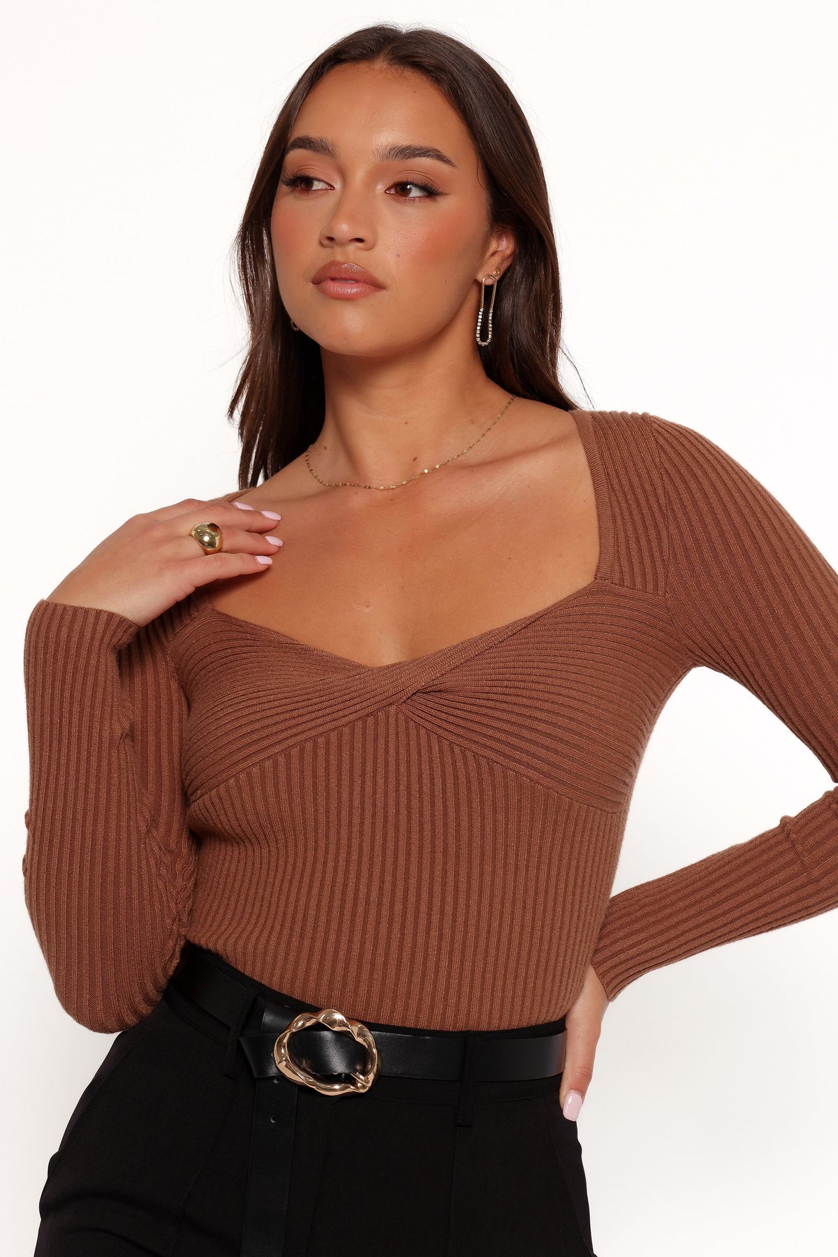 Akopo Long Sleeve Top Cognac