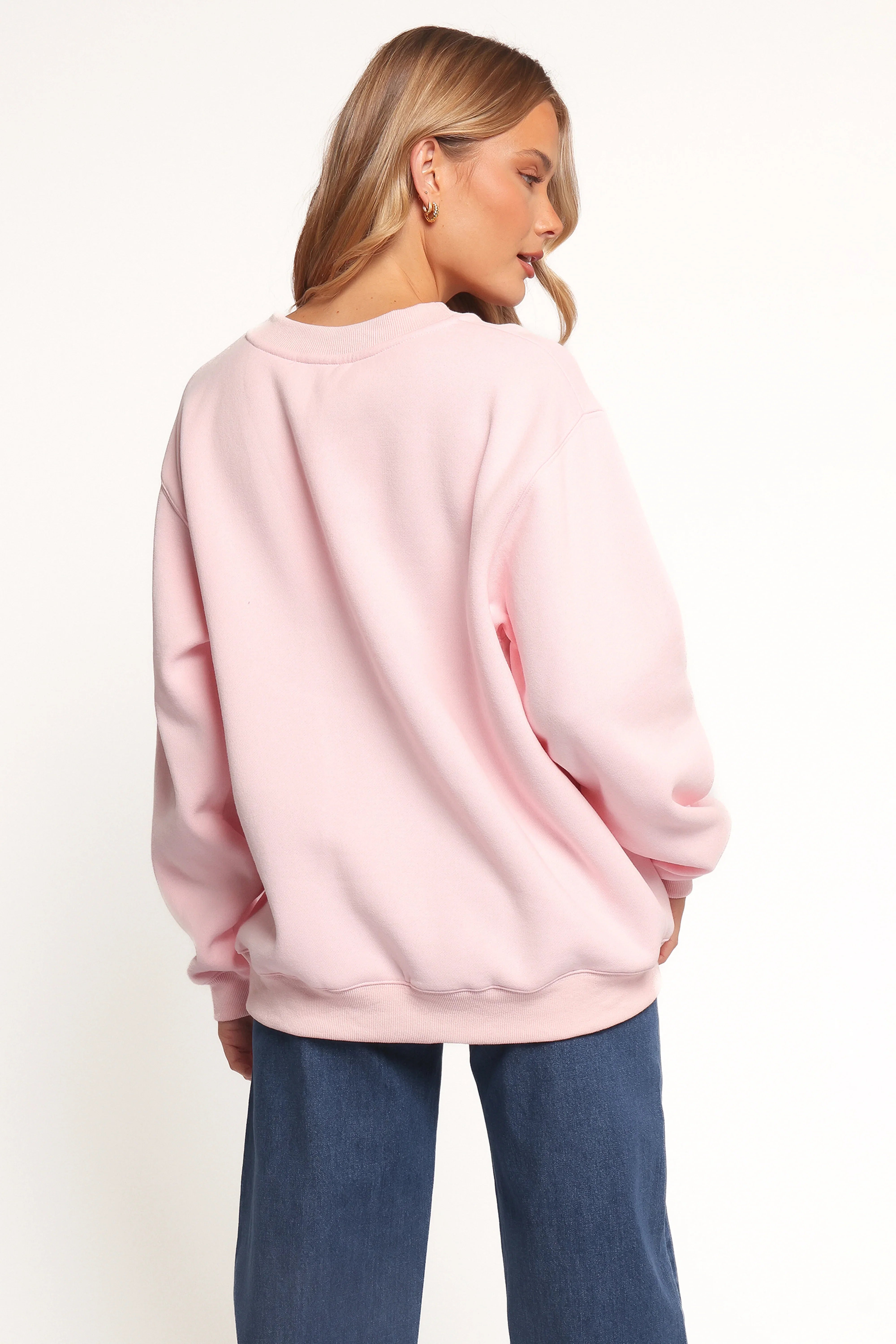 Cherry Martini Graphic Sweatshirt Pink