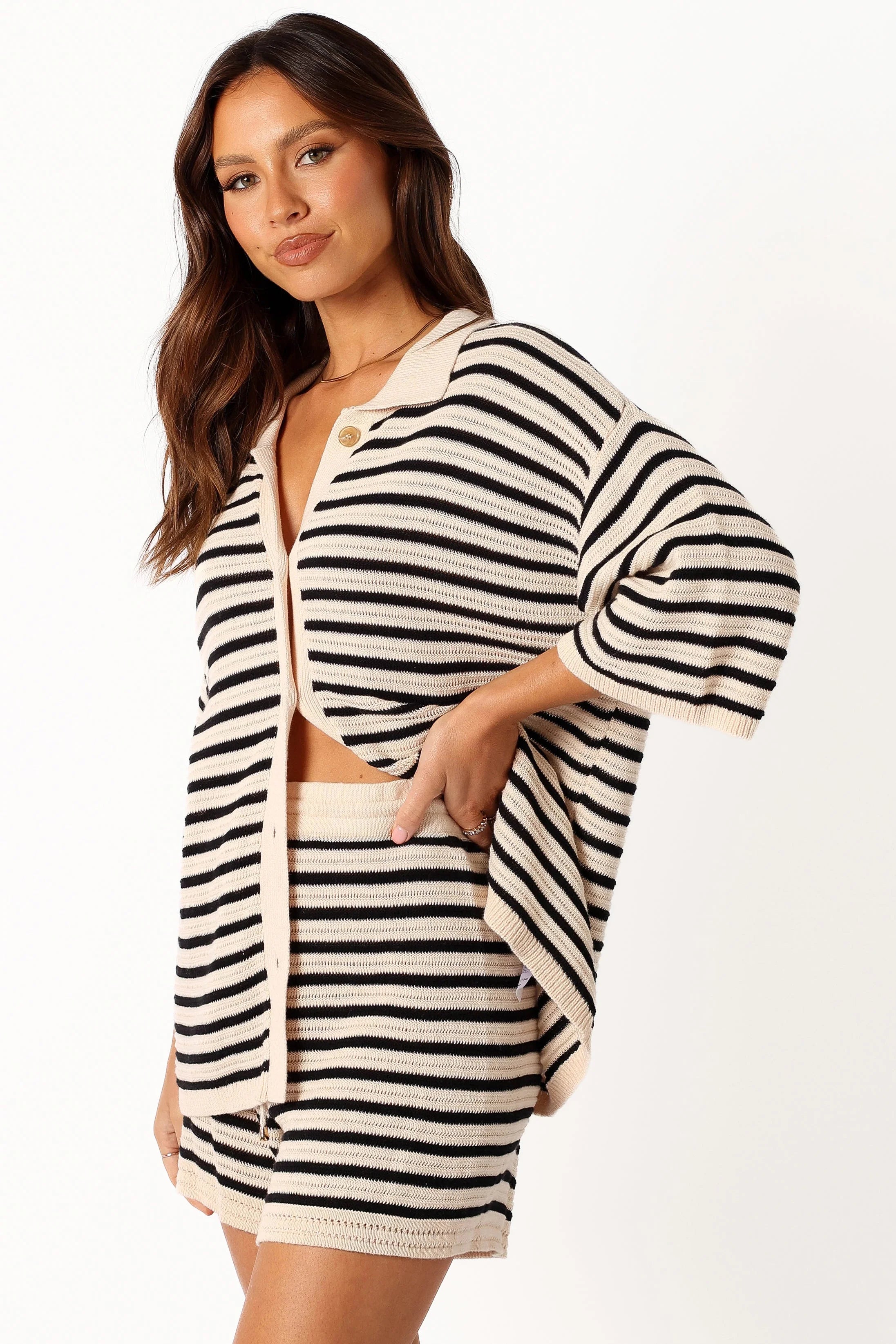 Cherie Knit Short Sand Black