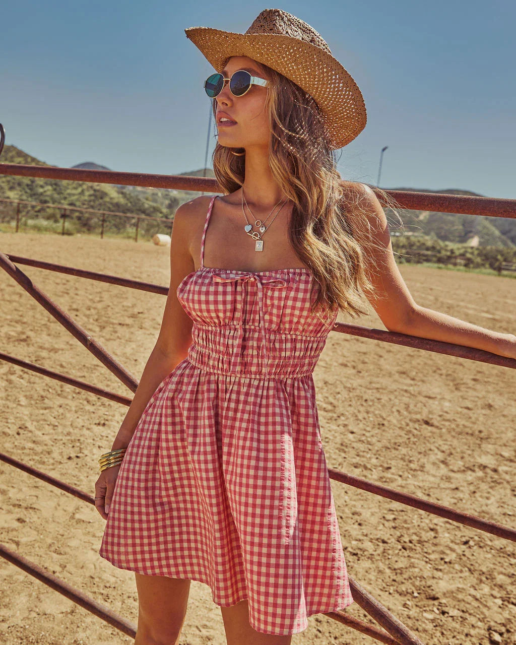 Rodeo Radiance Gingham Mini Dress