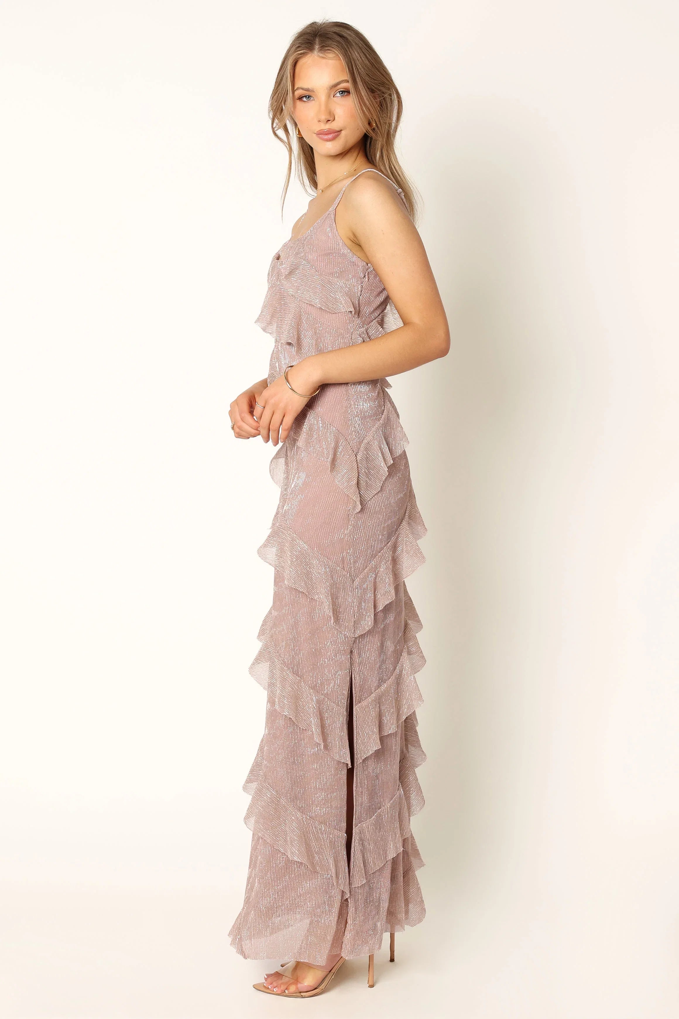 Ciao Ruffles Maxi Dress Dusty Lavender
