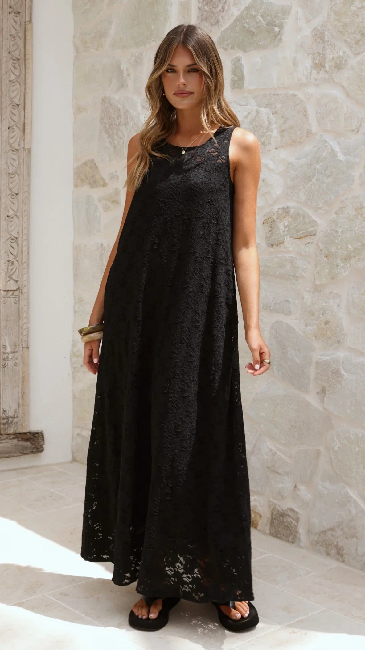 Cerelia Maxi Dress Black Lace