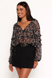 Hana Top Black Multi